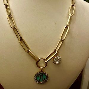 TOVA STATEMENT MONOGRAM NECKLACE